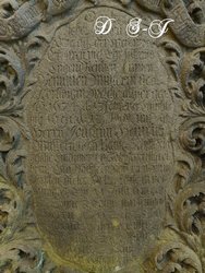 Widok pyty inskrypcyjnej epitafium